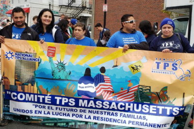 TPS Committee with banner, May Day 2019