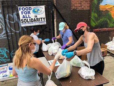 Brazilian Worker Center food distribution